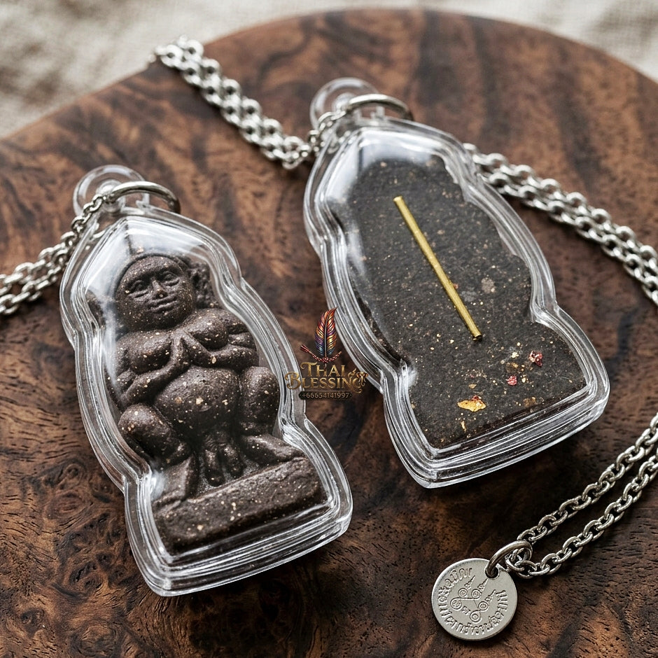Nang Phim Thai Amulet Protection talisman good luck charm spiritual jewelry Sacred Nang Phim Mother Spirit Deity Black Itthaje Charm Powder