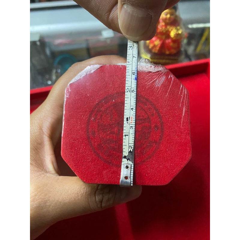 Nang Rap Maha Lap Sap Sombun for prosperity with detailed red blessing design on the surface