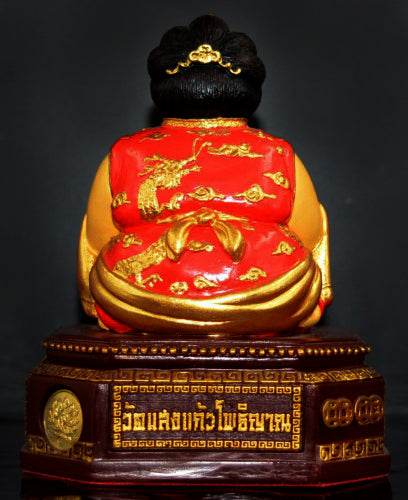 Nang Rap Maha Lap Sap Sombun statue for prosperity with detailed craftsmanship and vibrant colors