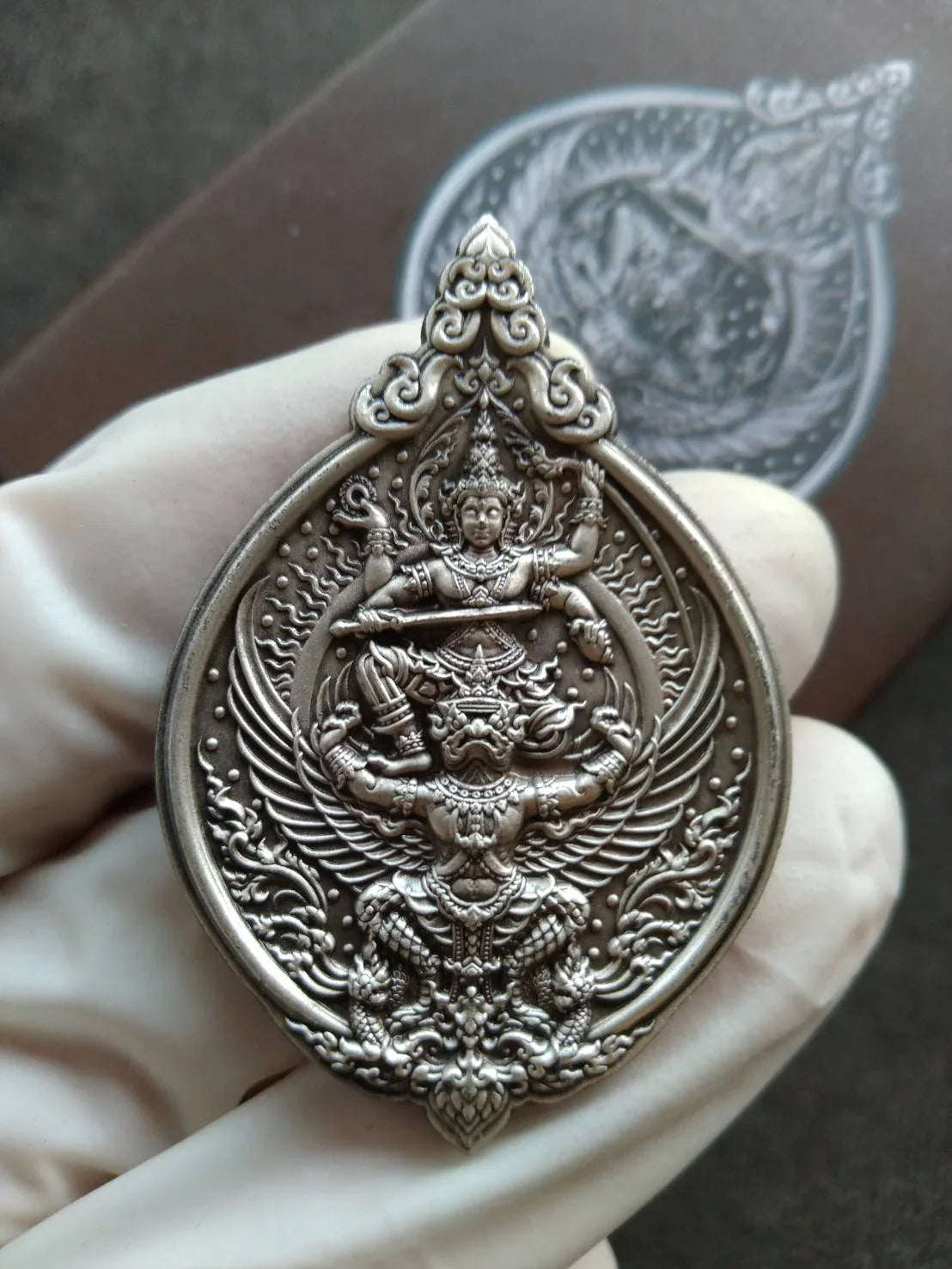 Narayana Garuda Thai Amulet - Authentic Sacred Silver Amulet for Protection and Prosperity Default Title
