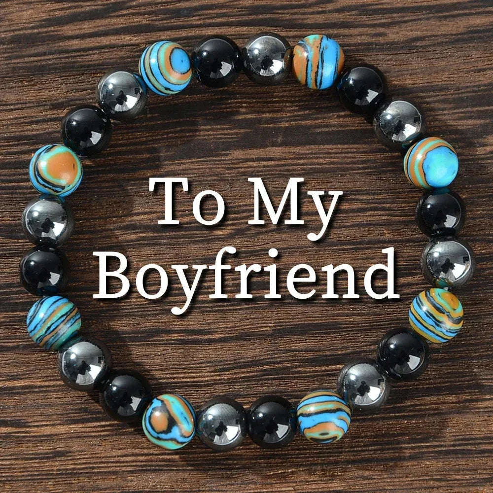 ✨ Natural Crystal Gemstone Bracelet – Meaningful Anniversary Gift for Boyfriends, Perfect for Daily Wear & Special Occasions style B
