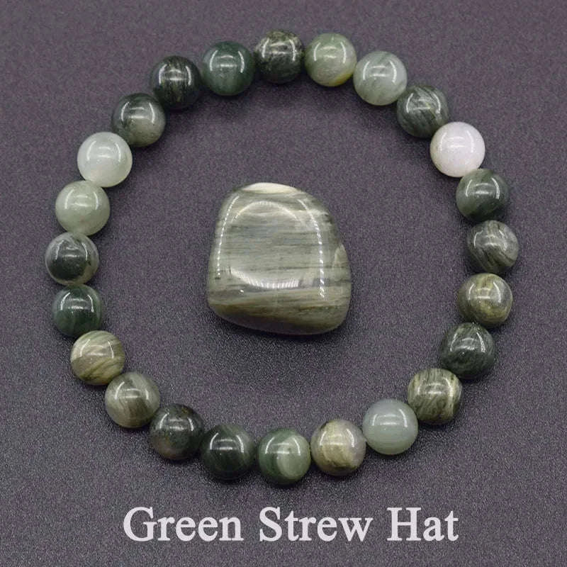 ✨ Natural Red Picasso Jasper Stone Beads Elastic Bracelet – Unisex Healing Crystal Jewelry with Round Red Pine Beads – Elegant Jade Bangle Gift 34 Green Strew Hat 6mm Beads