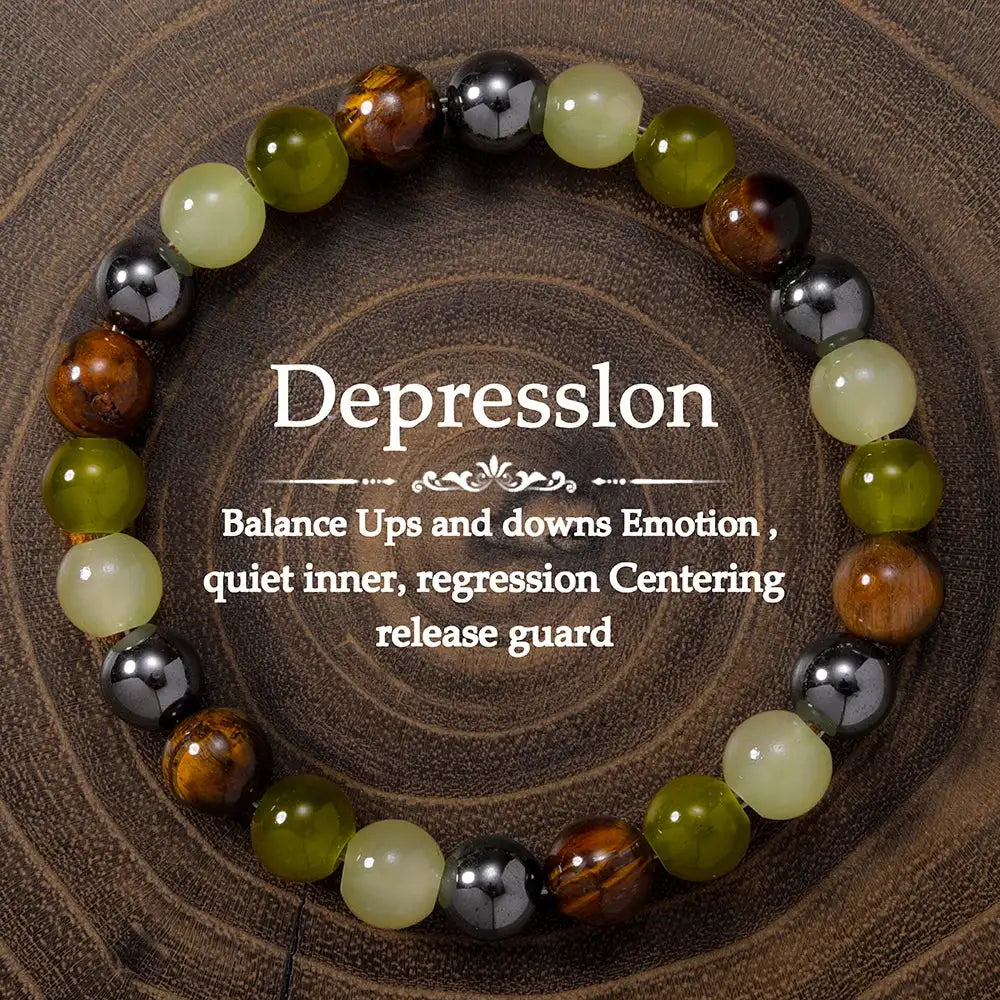 💚 Natural Stone Green Gemstone Bracelet – Unisex Vintage Tiger Eye Jewelry | Fashion Party Wear & Gift for Women and Men