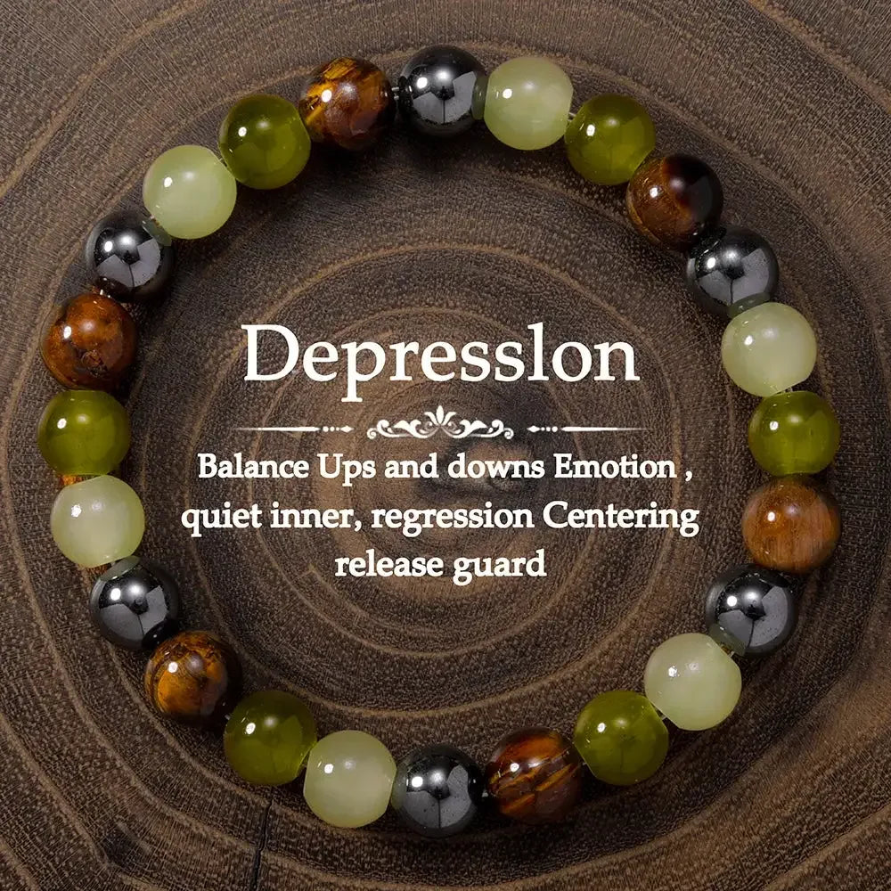 💚 Natural Stone Green Gemstone Bracelet – Unisex Vintage Tiger Eye Jewelry | Fashion Party Wear & Gift for Women and Men