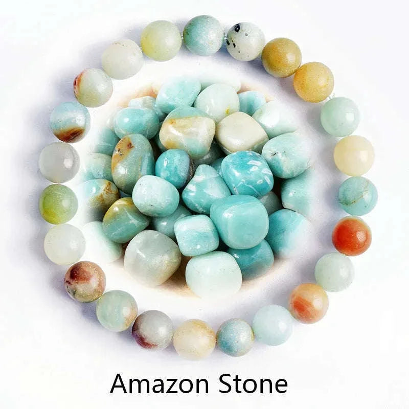 ✨ Natural Stone Protection Bracelet – Dragon Blood Beads, Quartz & Onyx Stretch Jewelry for Men & Women – Healing Reiki & Yoga Energy Bracelet 18 Amazon Stone