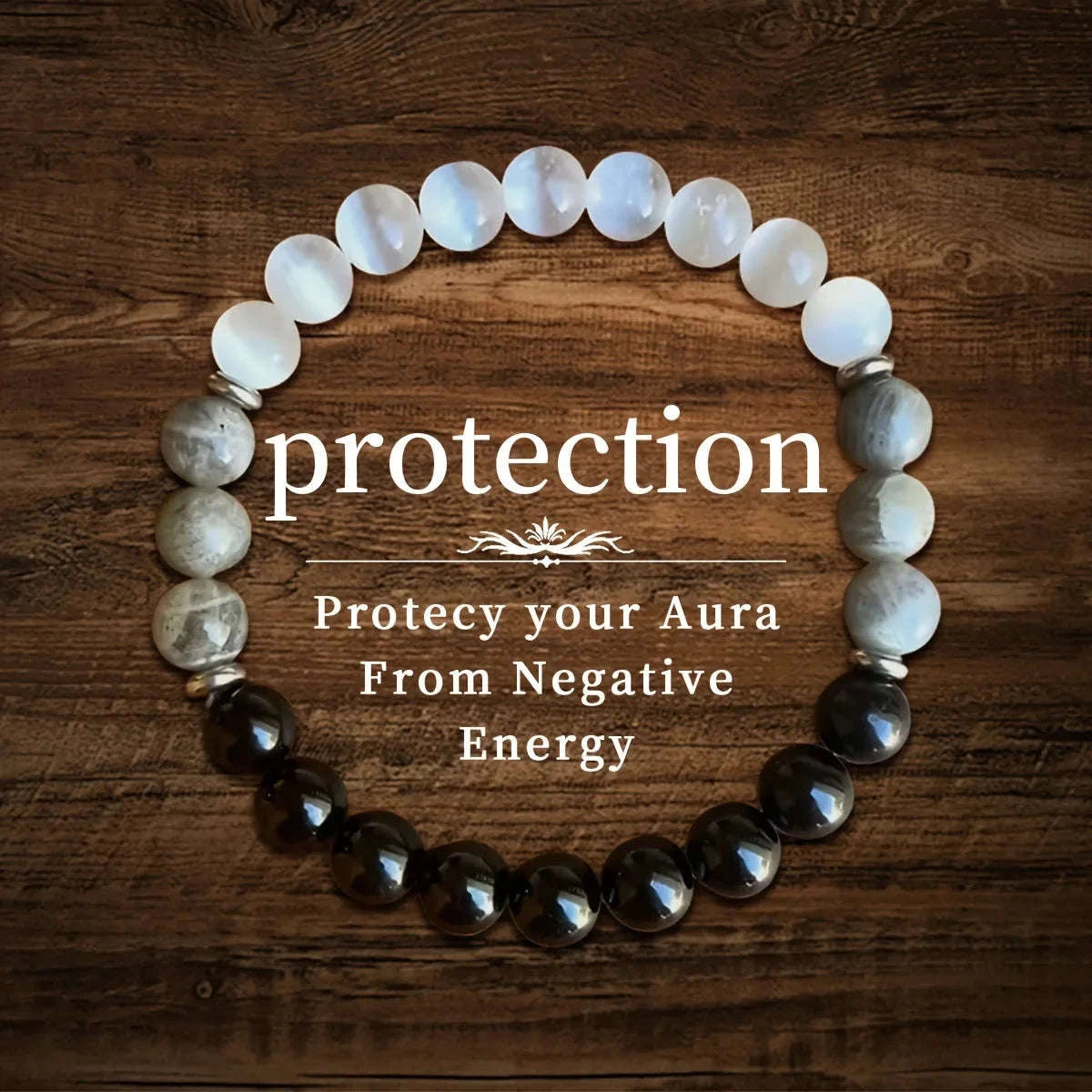 ✨ Natural Stone Symbolic Beaded Bracelet – Unisex Anxiety Relief, Protection, Money Attraction & Spiritual Inner Self-Love Jewelry Protection