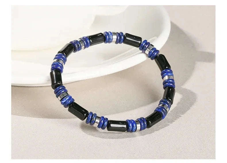 🐯 Natural Yellow Tiger Eye Tube Bracelet: Modern Cylinder Stone Bangle with Stainless Steel – Wealth, Confidence & Energy Jewelry for Men & Women