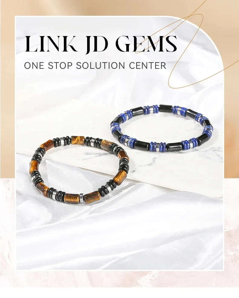 🐯 Natural Yellow Tiger Eye Tube Bracelet: Modern Cylinder Stone Bangle with Stainless Steel – Wealth, Confidence & Energy Jewelry for Men & Women