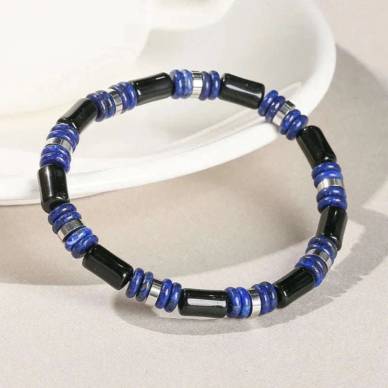 🐯 Natural Yellow Tiger Eye Tube Bracelet: Modern Cylinder Stone Bangle with Stainless Steel – Wealth, Confidence & Energy Jewelry for Men & Women