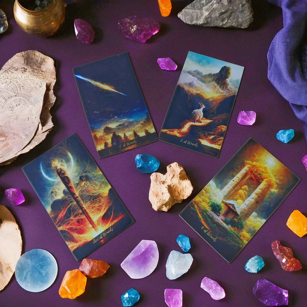🔥NEW 12x7cm Golden Journey Tarot Deck | Colorful Divination Cards with Guide Book