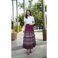 New Arrival Twin Naga Print Cotton Blouse Set - High Waist Pleated Design with Thai Folklore คอปีนแขนสั้นบานเย็น