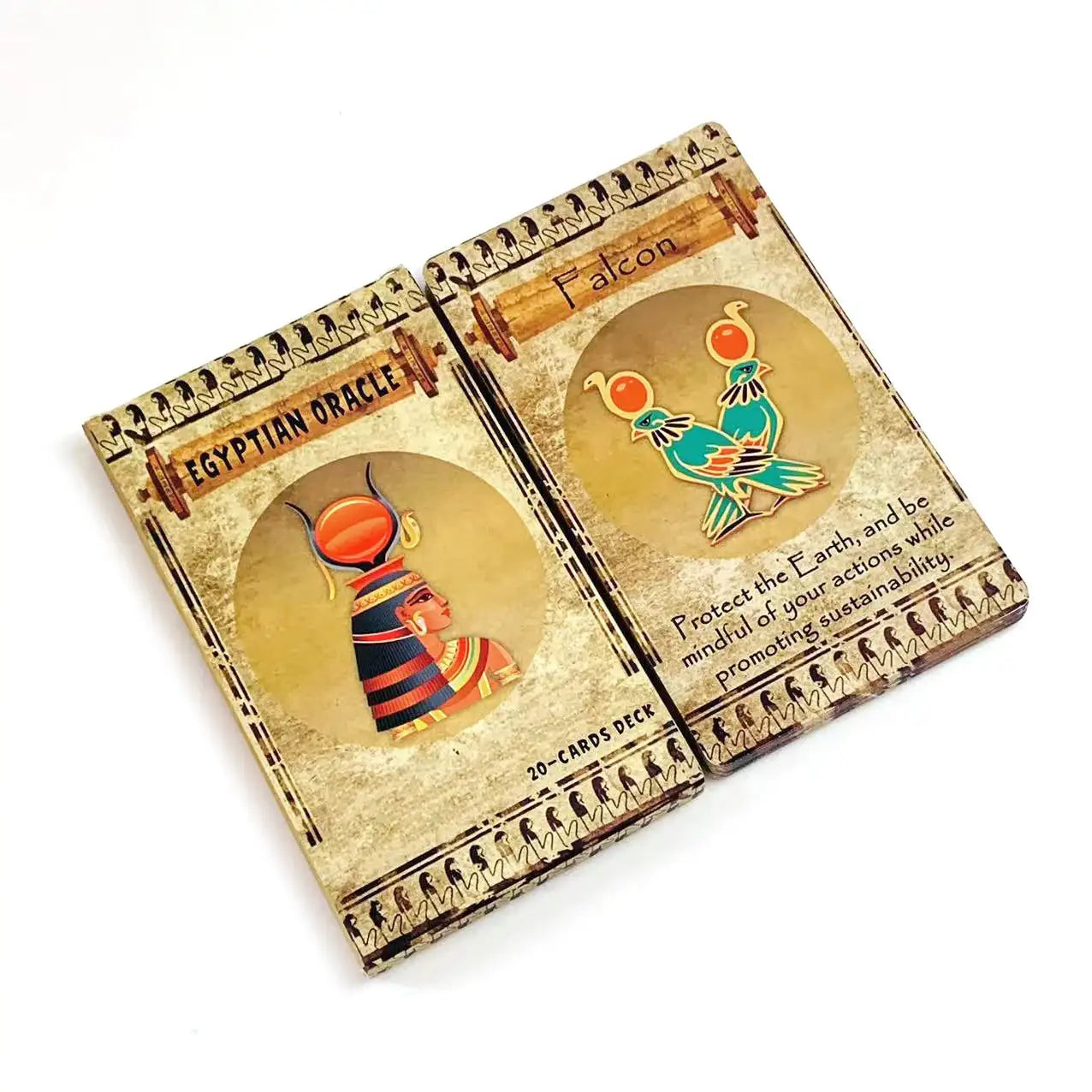 Egyptian Oracle Cards – 20-Card Deck Featuring Classic Egyptian Symbols for Spiritual Insight and Meditation