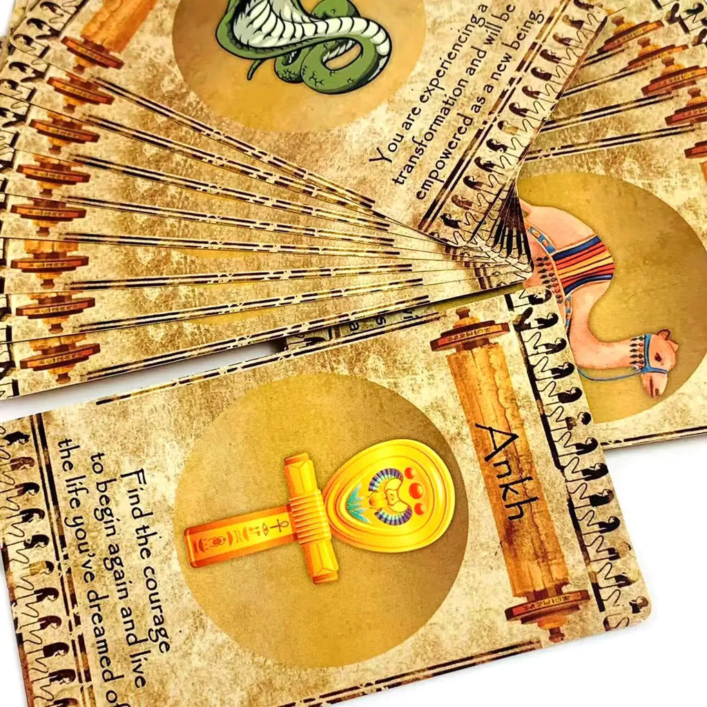 Egyptian Oracle Cards – 20-Card Deck Featuring Classic Egyptian Symbols for Spiritual Insight and Meditation