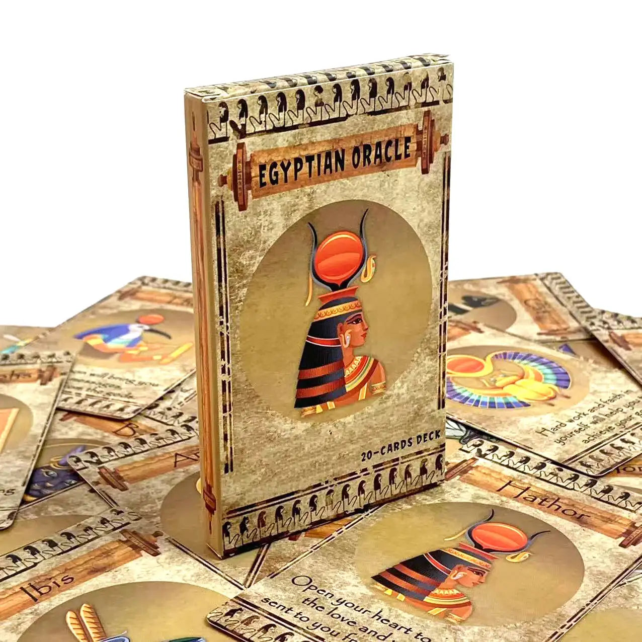 Egyptian Oracle Cards – 20-Card Deck Featuring Classic Egyptian Symbols for Spiritual Insight and Meditation