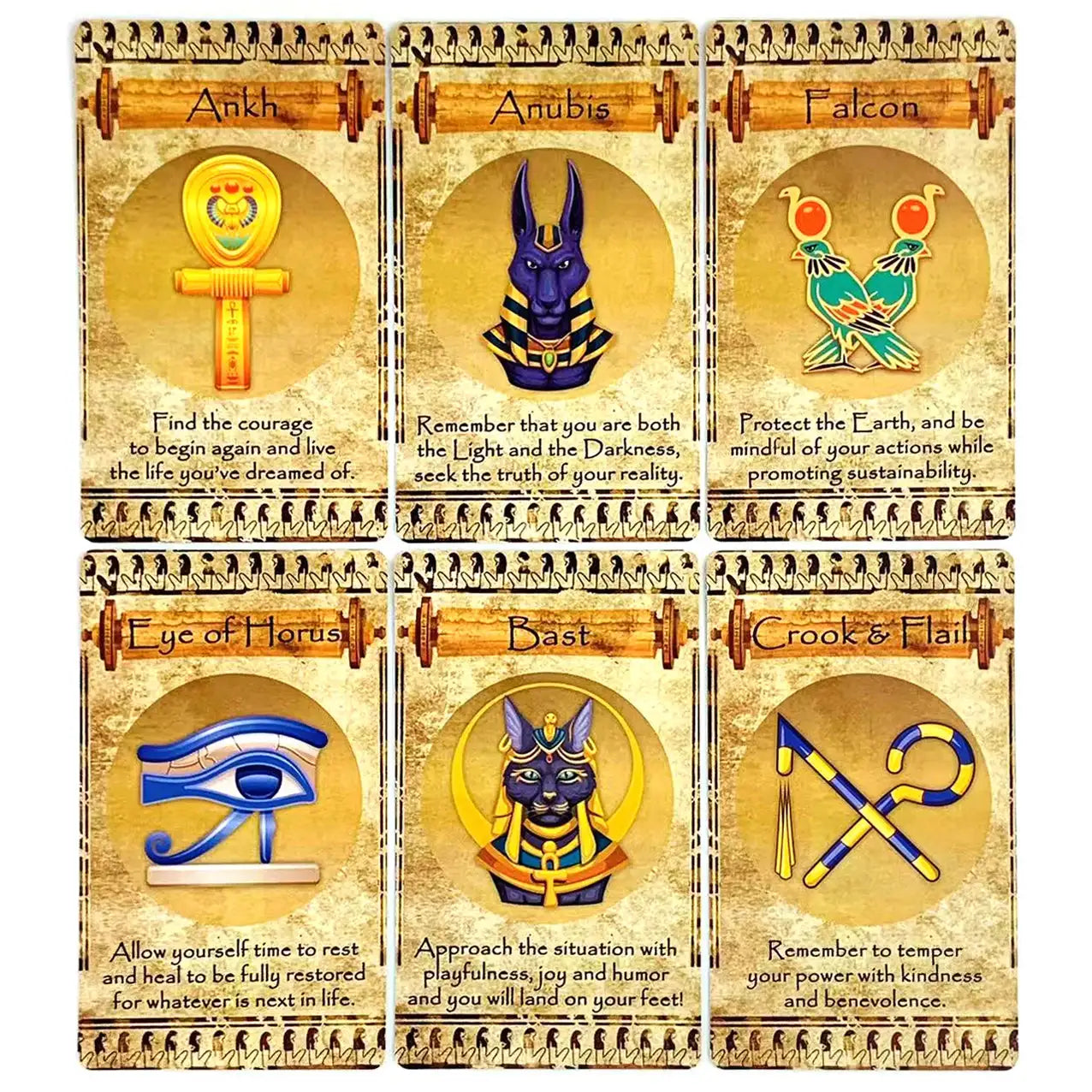 Egyptian Oracle Cards – 20-Card Deck Featuring Classic Egyptian Symbols for Spiritual Insight and Meditation