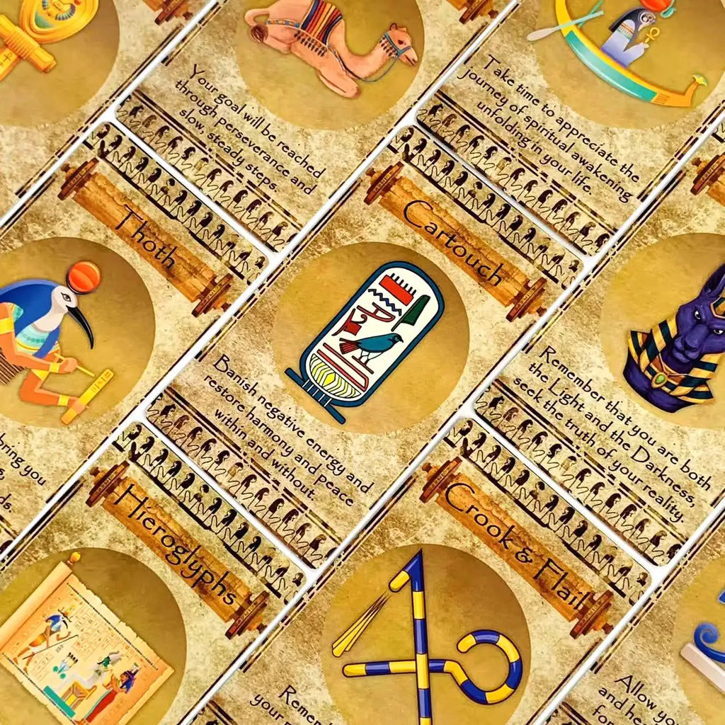 Egyptian Oracle Cards – 20-Card Deck Featuring Classic Egyptian Symbols for Spiritual Insight and Meditation