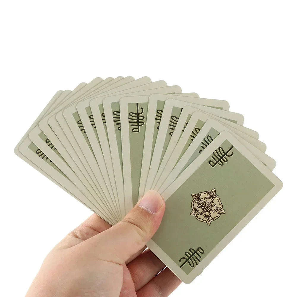 New Hot Tarot Cards – 78-Card Vintage Deck with Green-Plated Edges in Metal Tin Box (10×6 cm) & Paper Manual for Divination Board Games