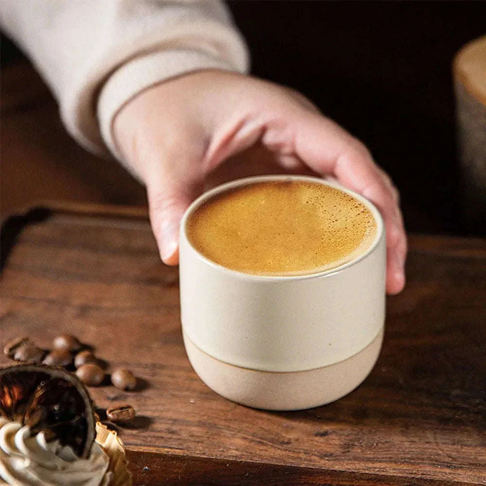 ☕ New Porcelain Double-Walled Vacuum Insulated Coffee Mugs Set – Heat Resistant, Unbreakable Small Cups | Free Shipping