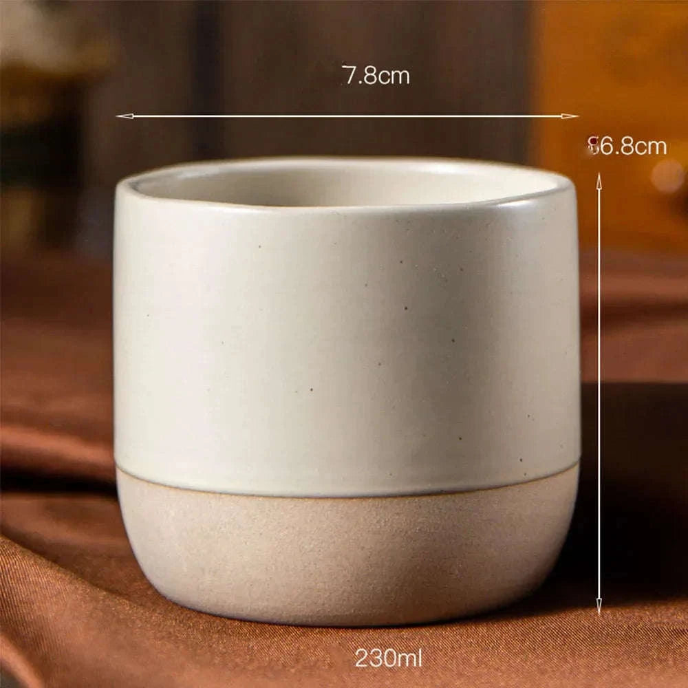 ☕ New Porcelain Double-Walled Vacuum Insulated Coffee Mugs Set – Heat Resistant, Unbreakable Small Cups | Free Shipping 230ml