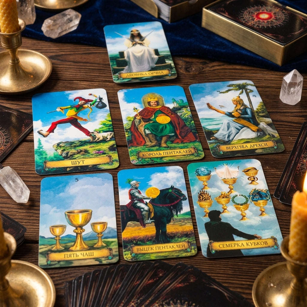 ✨ New Tarot Cards: 78-Deck Oracle Russian Visions Fate Divination Edition Board Playing Games & Holiday New Year Gifts Thai Blessing Co By RURUECHA