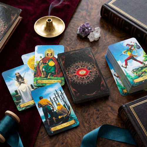 ✨ New Tarot Cards: 78-Deck Oracle Russian Visions Fate Divination Edition Board Playing Games & Holiday New Year Gifts Thai Blessing Co By RURUECHA