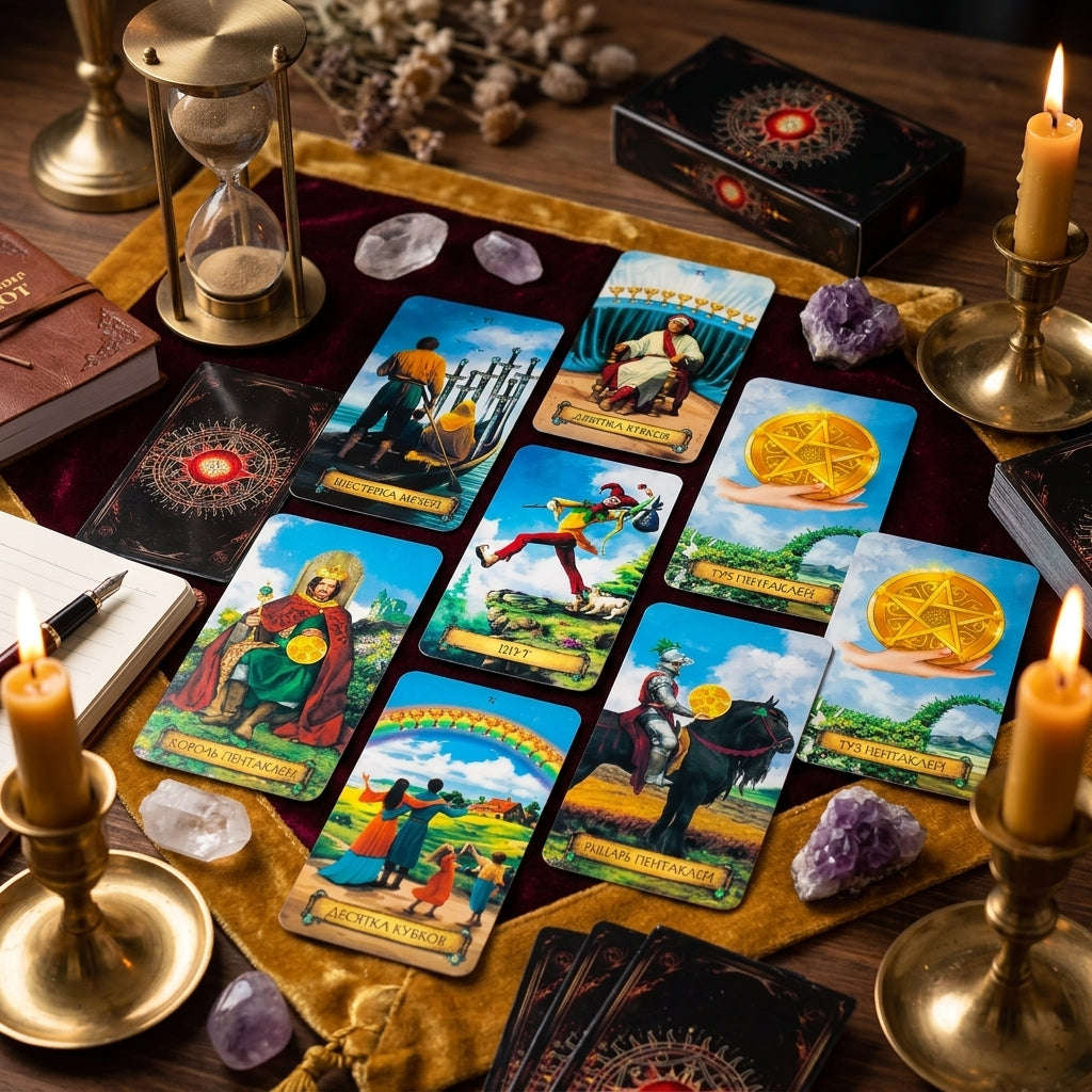 ✨ New Tarot Cards: 78-Deck Oracle Russian Visions Fate Divination Edition Board Playing Games & Holiday New Year Gifts Thai Blessing Co By RURUECHA