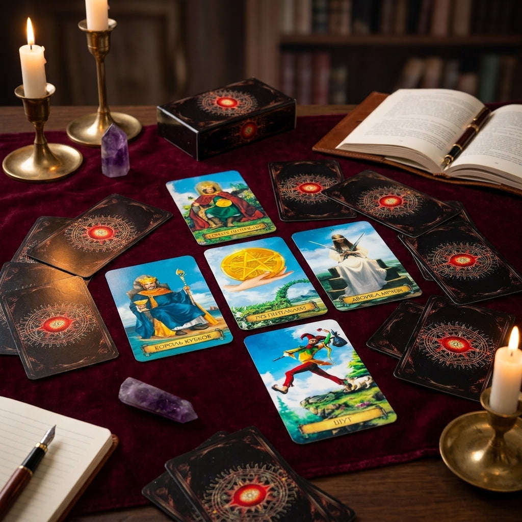 ✨ New Tarot Cards: 78-Deck Oracle Russian Visions Fate Divination Edition Board Playing Games & Holiday New Year Gifts Thai Blessing Co By RURUECHA