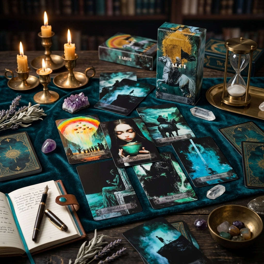 ✨ New Tarot Cards: 78 Pcs Mystical Art Tarot Cards for Divination & Intuitive Readings, Perfect for Spiritual Guidance & Collectors Thai Blessing Co By RURUECHA