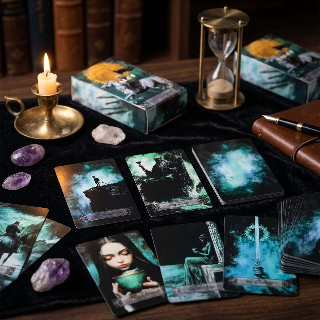 ✨ New Tarot Cards: 78 Pcs Mystical Art Tarot Cards for Divination & Intuitive Readings, Perfect for Spiritual Guidance & Collectors Thai Blessing Co By RURUECHA