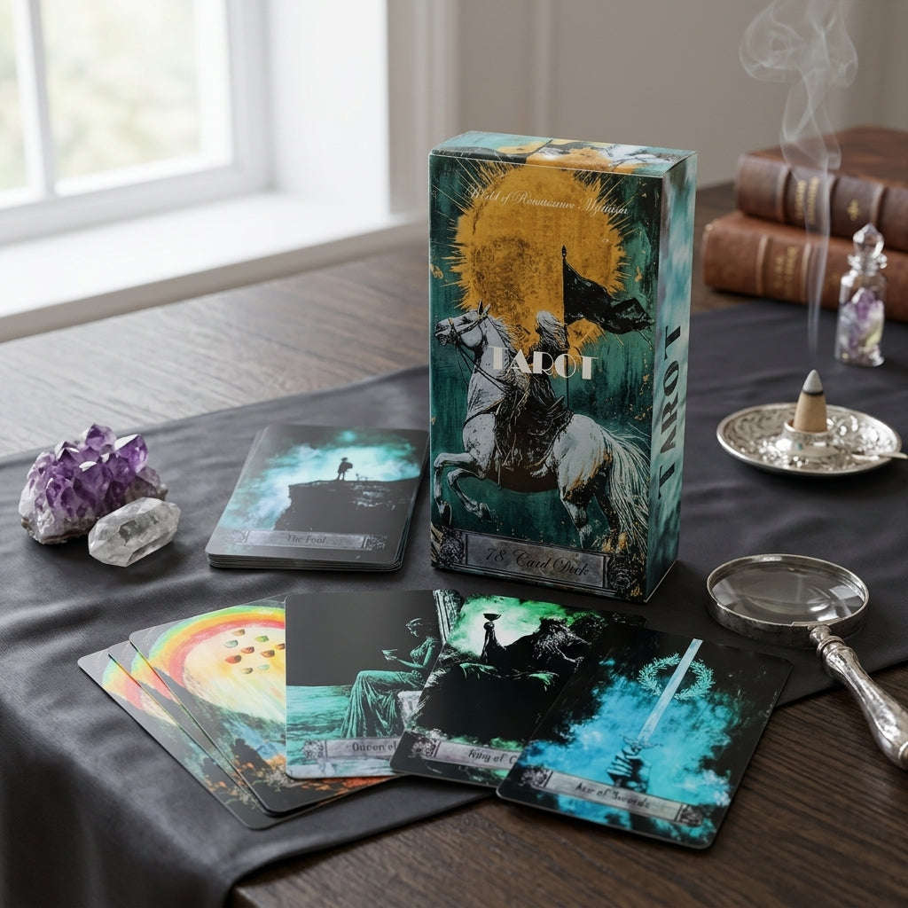 ✨ New Tarot Cards: 78 Pcs Mystical Art Tarot Cards for Divination & Intuitive Readings, Perfect for Spiritual Guidance & Collectors Thai Blessing Co By RURUECHA