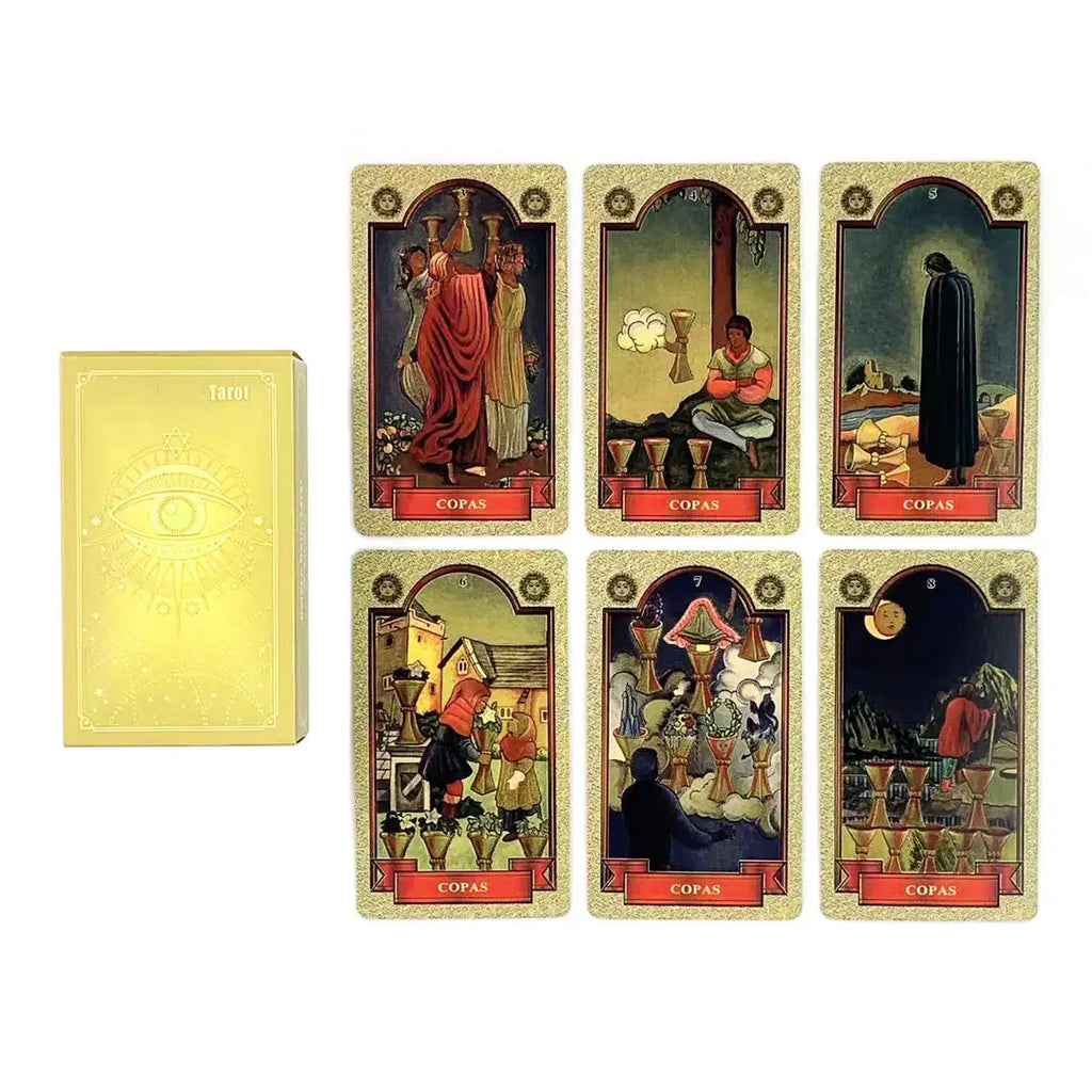 Spanish Edition Tarot Card Set – 78-Card Divination and Board Game Deck for Family Fun and Spiritual Insight