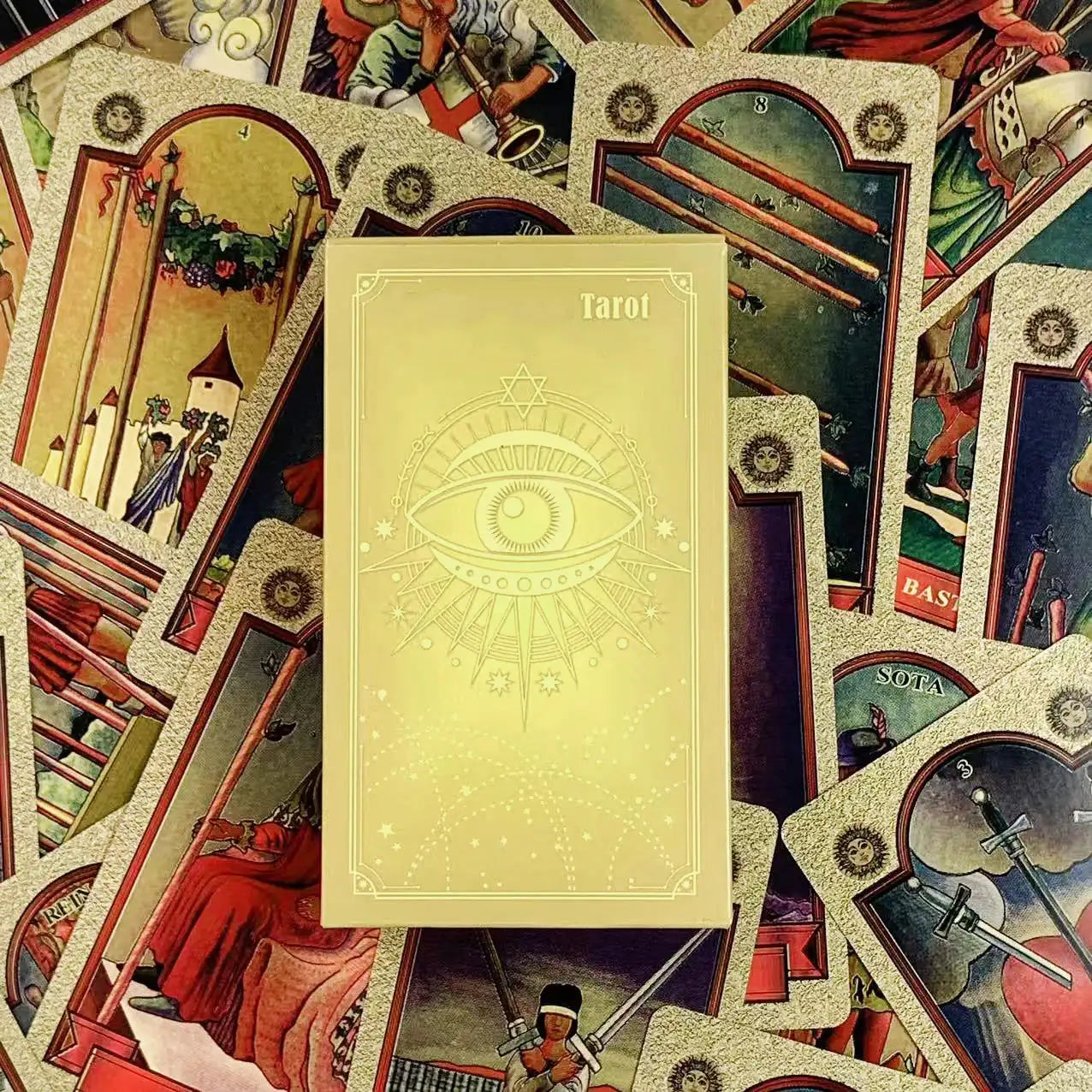 Spanish Edition Tarot Card Set – 78-Card Divination and Board Game Deck for Family Fun and Spiritual Insight