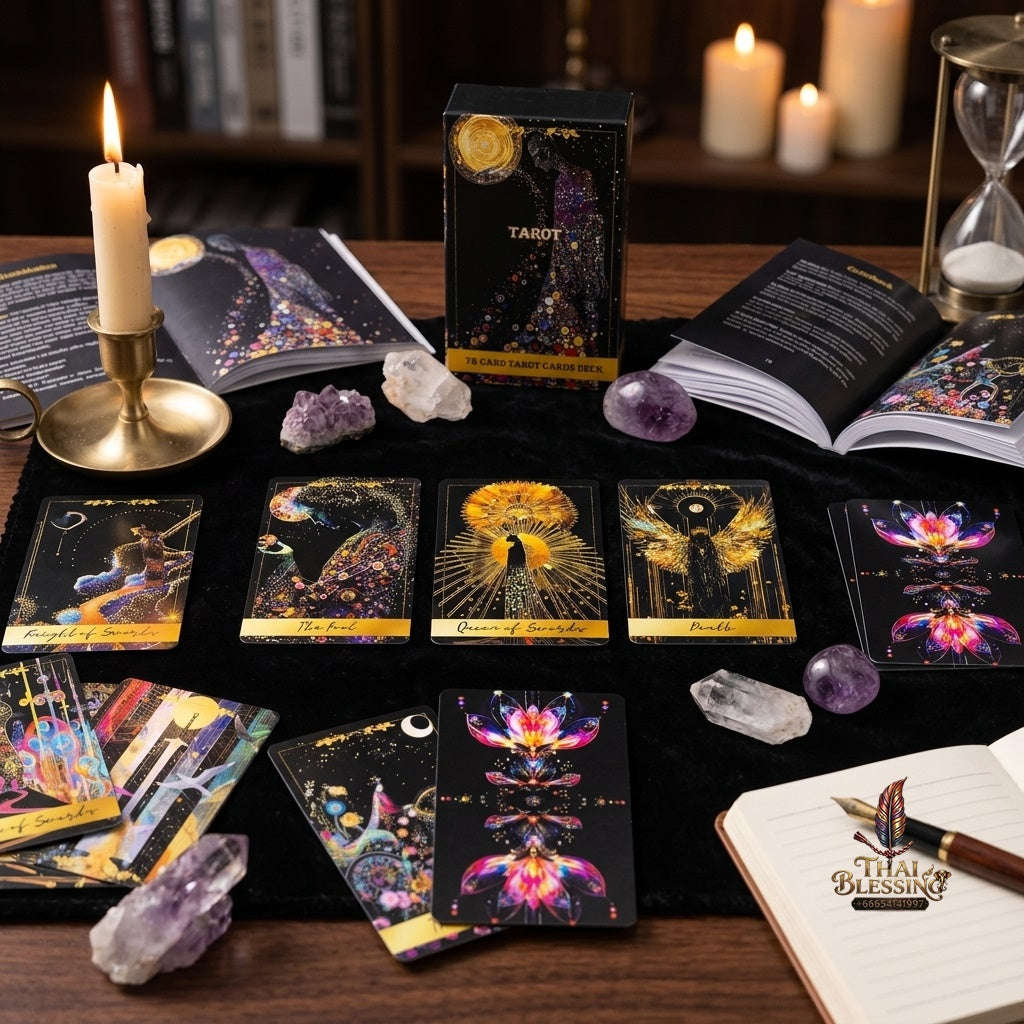 ✨ New Tarot Deck: 78pcs Tarot Cards Predictive Divination Oracle Cards Board Game, Family Party Game Cards & Holiday Games Thai Blessing Co By RURUECHA
