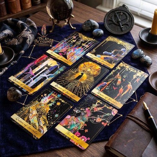 ✨ New Tarot Deck: 78pcs Tarot Cards Predictive Divination Oracle Cards Board Game, Family Party Game Cards & Holiday Games Thai Blessing Co By RURUECHA