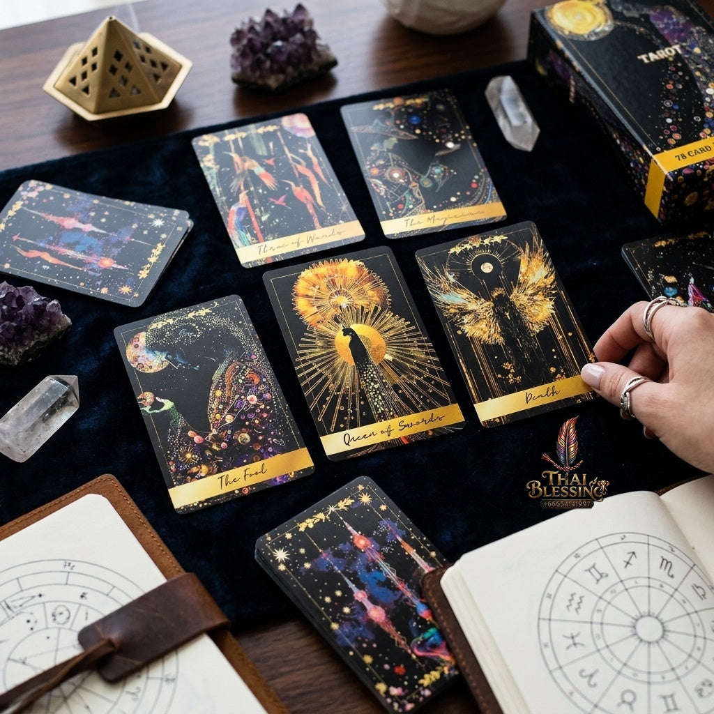 ✨ New Tarot Deck: 78pcs Tarot Cards Predictive Divination Oracle Cards Board Game, Family Party Game Cards & Holiday Games Thai Blessing Co By RURUECHA