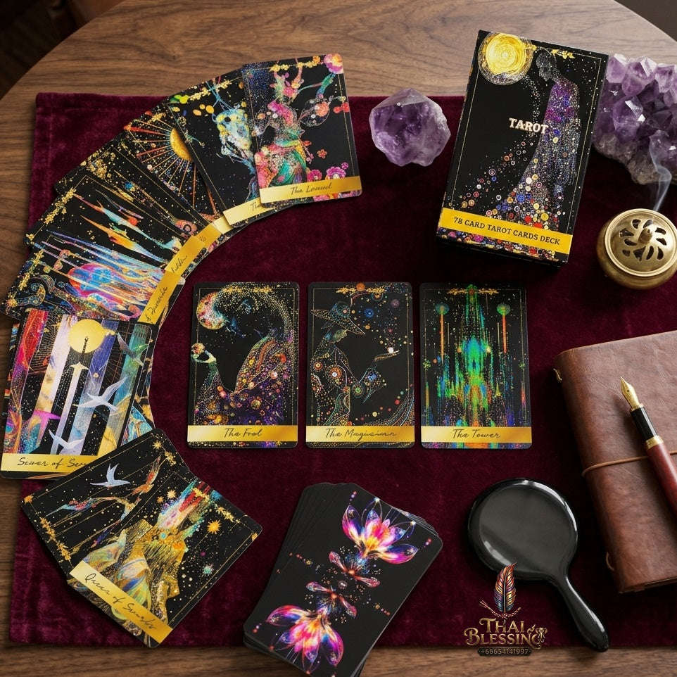✨ New Tarot Deck: 78pcs Tarot Cards Predictive Divination Oracle Cards Board Game, Family Party Game Cards & Holiday Games Thai Blessing Co By RURUECHA