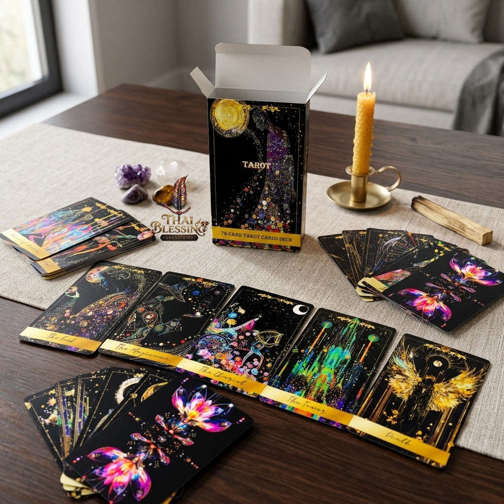 ✨ New Tarot Deck: 78pcs Tarot Cards Predictive Divination Oracle Cards Board Game, Family Party Game Cards & Holiday Games Thai Blessing Co By RURUECHA