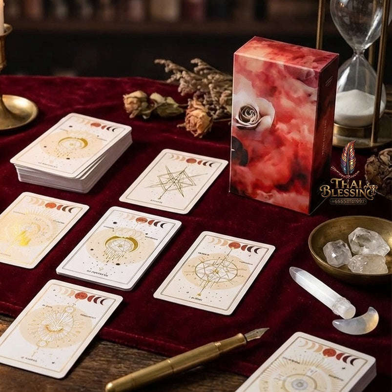 ✨ New The Art Of Tarot Cards 12x7CM English Version Divination Cards Game With Paper Guidebook, Perfect For Spiritual Guidance Thai Blessing Co By RURUECHA