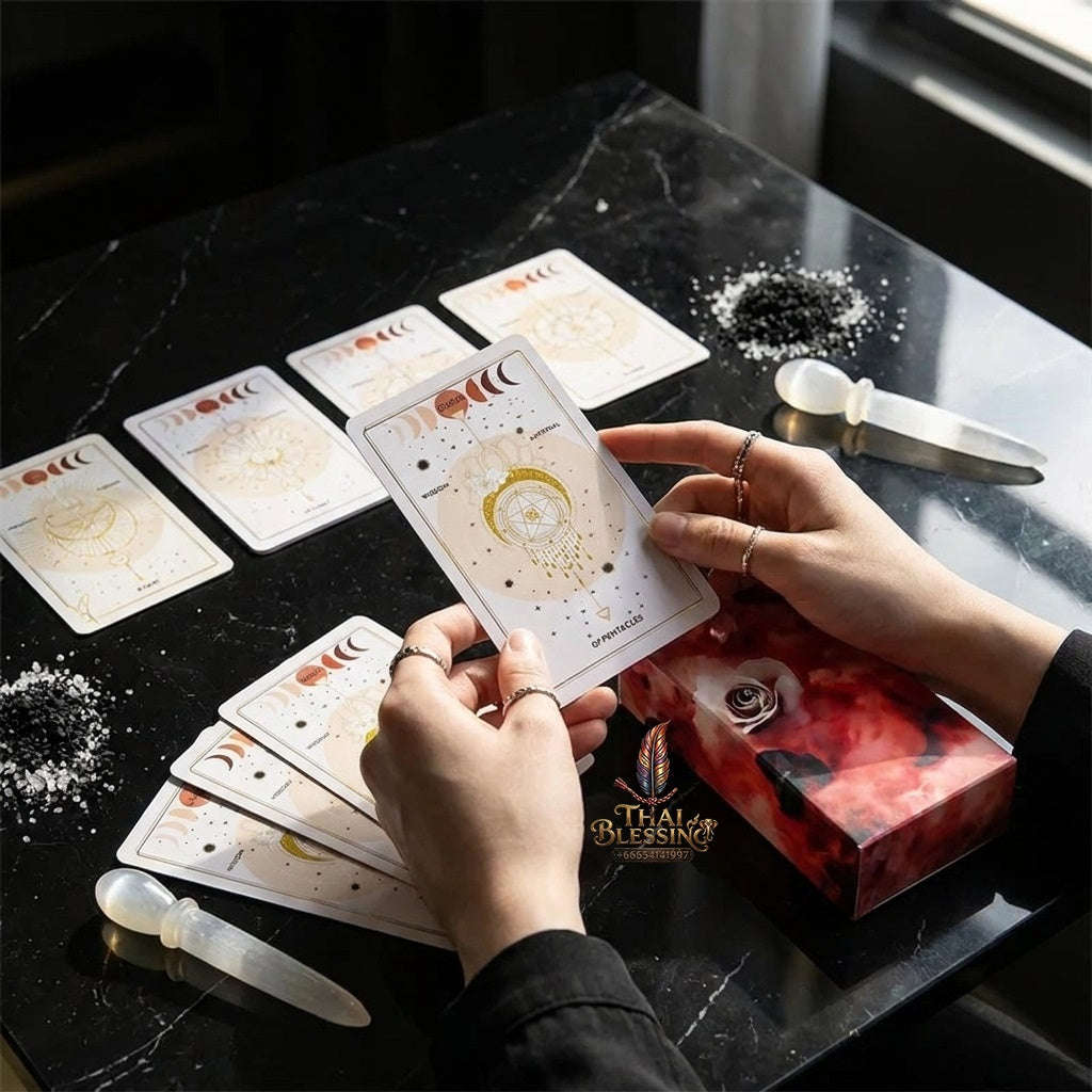 ✨ New The Art Of Tarot Cards 12x7CM English Version Divination Cards Game With Paper Guidebook, Perfect For Spiritual Guidance Thai Blessing Co By RURUECHA