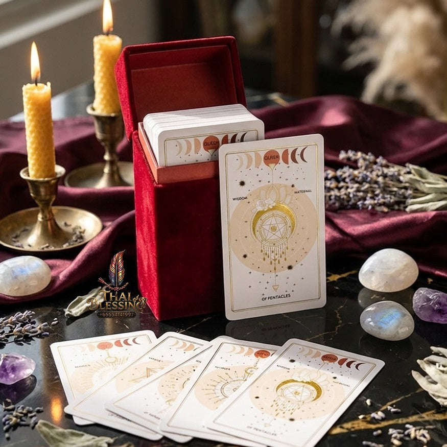 ✨ New The Art Of Tarot Cards 12x7CM English Version Divination Cards Game With Paper Guidebook, Perfect For Spiritual Guidance Thai Blessing Co By RURUECHA