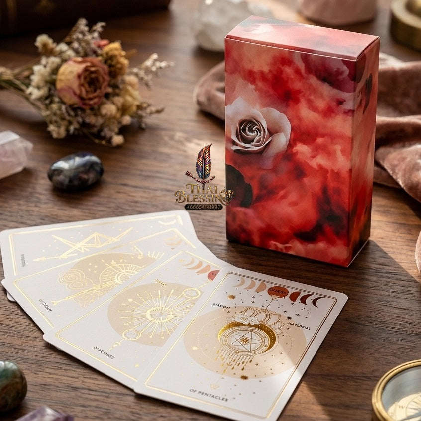 ✨ New The Art Of Tarot Cards 12x7CM English Version Divination Cards Game With Paper Guidebook, Perfect For Spiritual Guidance Thai Blessing Co By RURUECHA