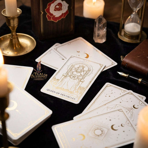 ✨ New The Art Of Tarot Cards 12x7CM English Version Divination Cards Game With Paper Guidebook, Perfect For Spiritual Guidance Thai Blessing Co By RURUECHA