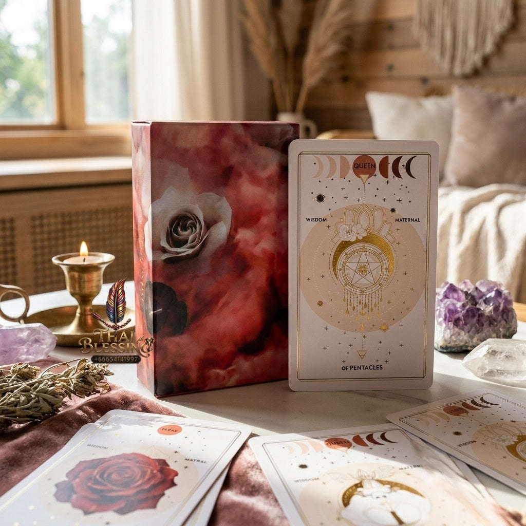 ✨ New The Art Of Tarot Cards 12x7CM English Version Divination Cards Game With Paper Guidebook, Perfect For Spiritual Guidance Thai Blessing Co By RURUECHA