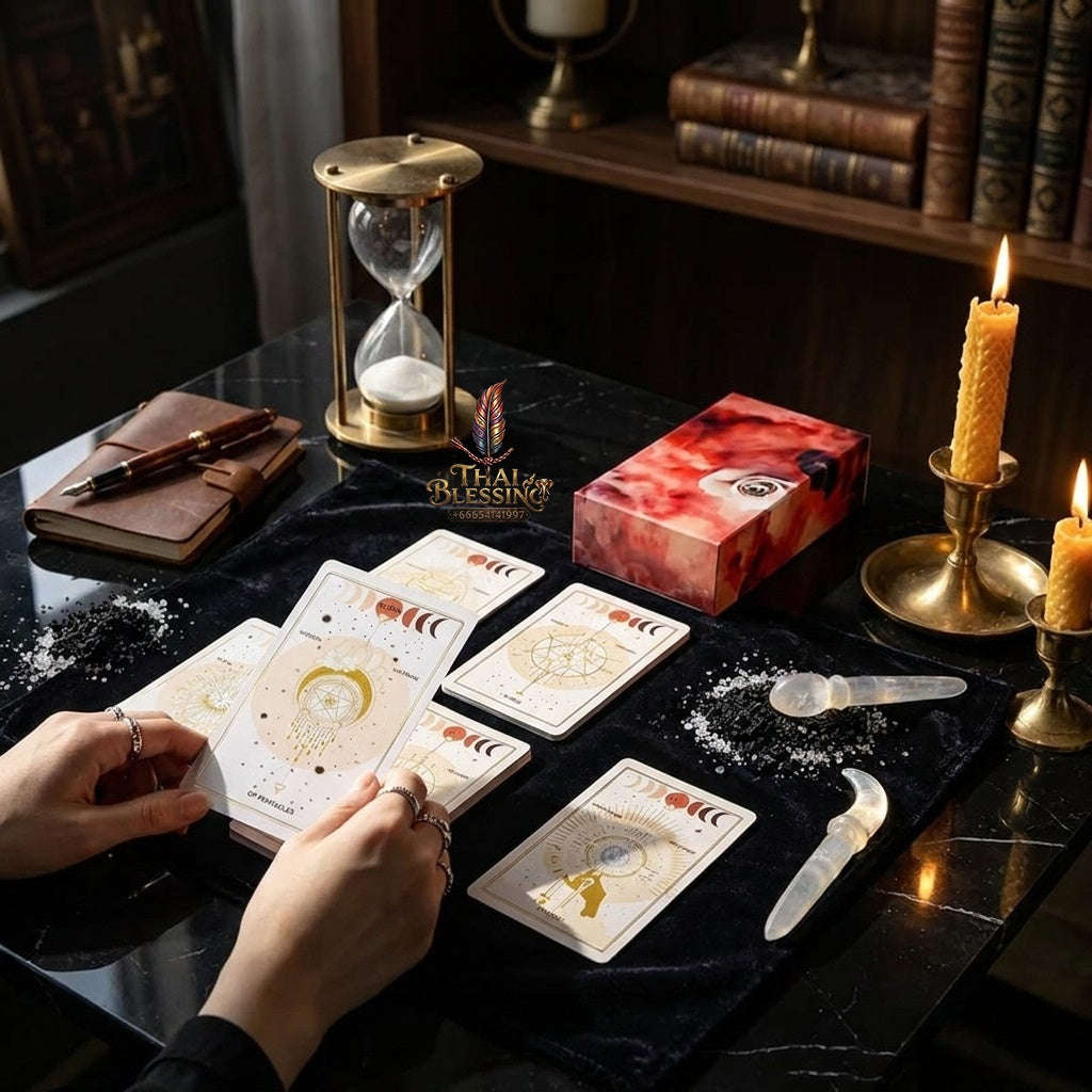 ✨ New The Art Of Tarot Cards 12x7CM English Version Divination Cards Game With Paper Guidebook, Perfect For Spiritual Guidance Thai Blessing Co By RURUECHA