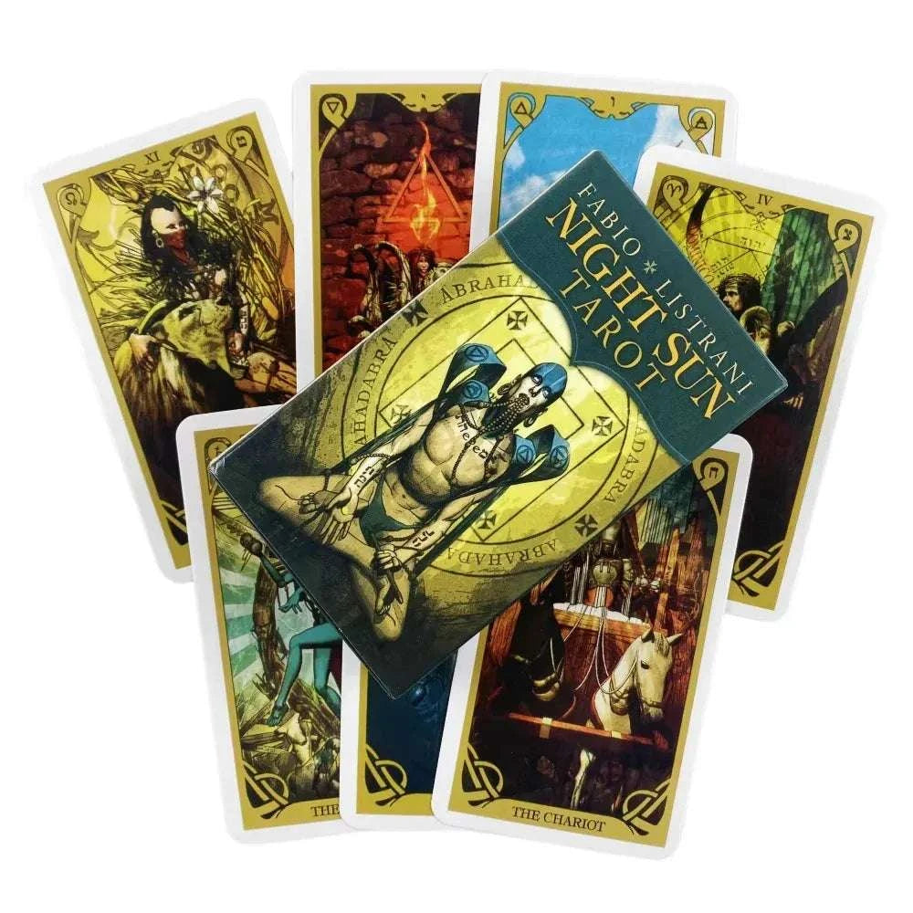 🌙 Night Sun Tarot Cards | 78-Card Oracle Deck | English Visions Divination Edition & Board Playing Games