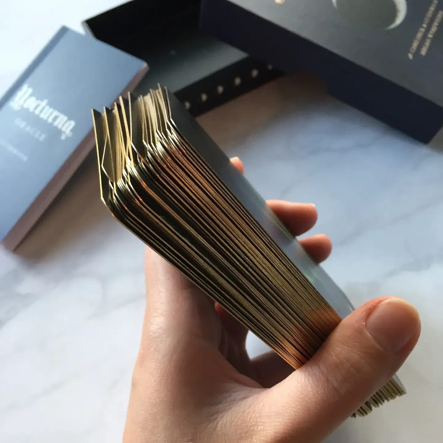 Nocturna Oracle Deck – 48 Cards Featuring Nighttime Creatures and Energies, Compact 10.3 x 6 cm