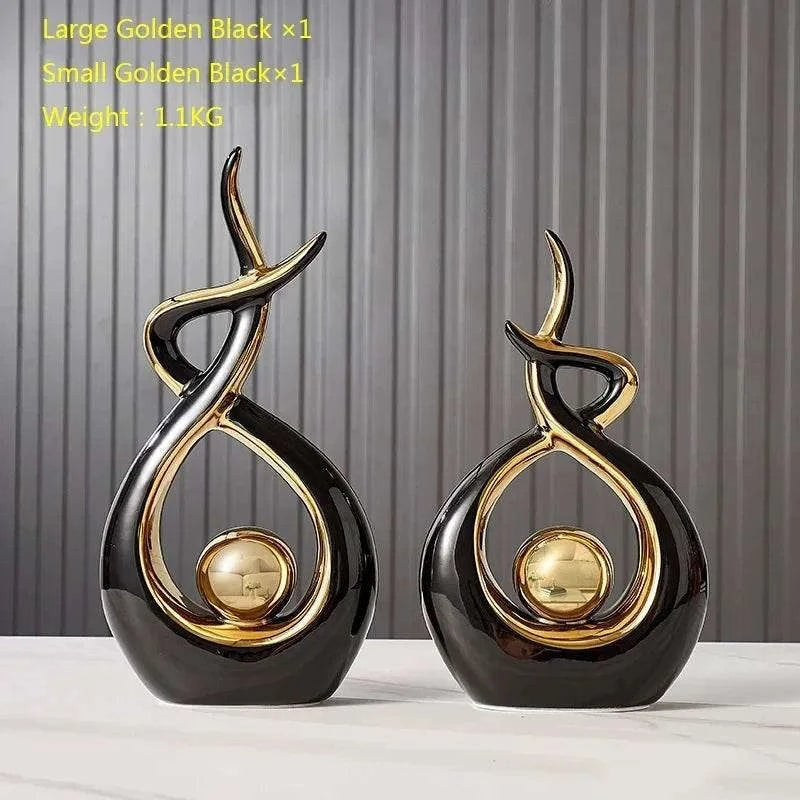 Nordic Ceramic Home Decor Figurine Set - Thai Ceramic Home Decor Figurine Set for Living Room & Interior Harmony