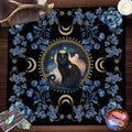 Moon Pentagram Tarot Tablecloth - Cat Moon Design for Mystical Readings TLB (295)