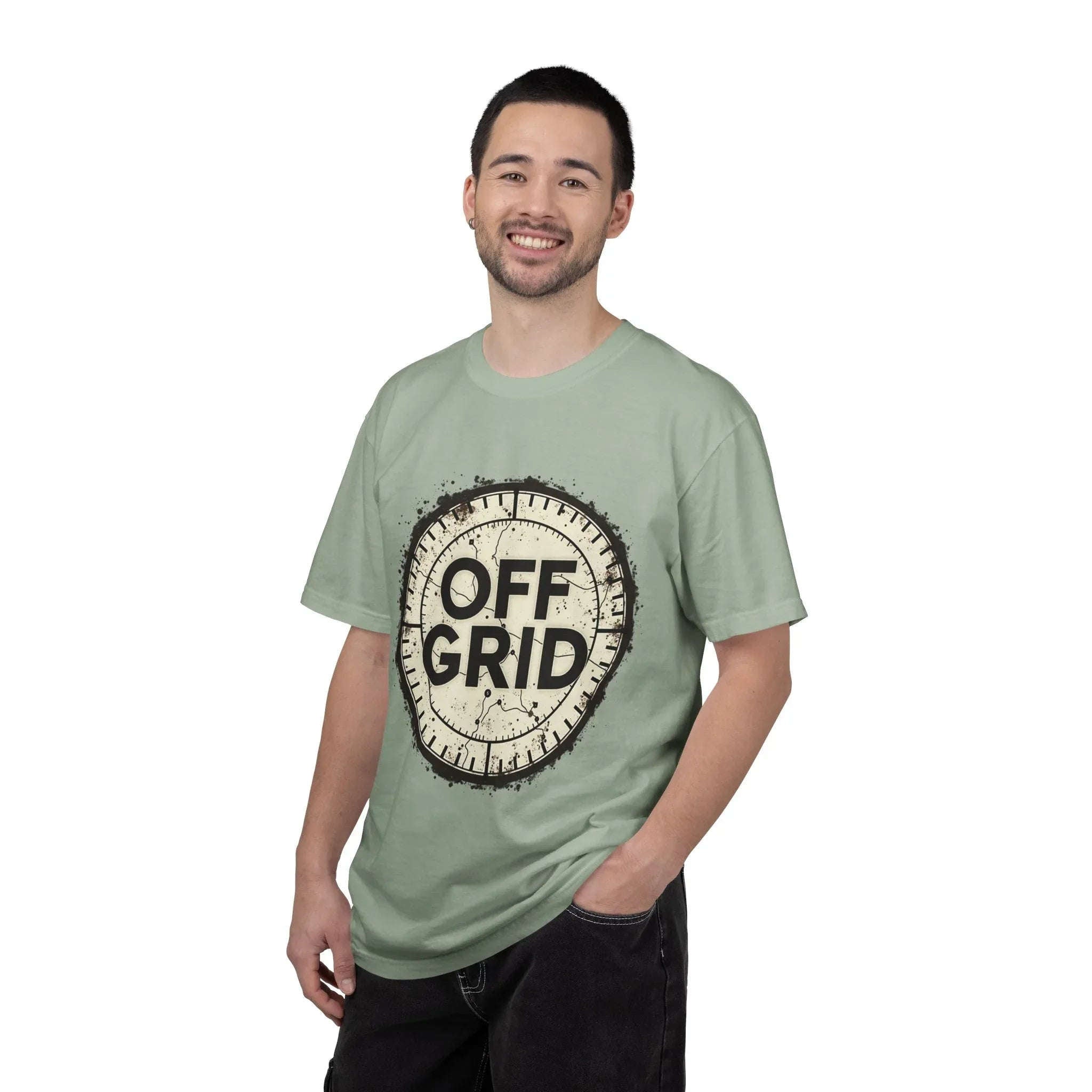 Off Grid Compass T-Shirt, Adventure Map Outdoor Tee, Vintage Compass Graphic Shirt, Hiking Camping Trail Shirt Bay
