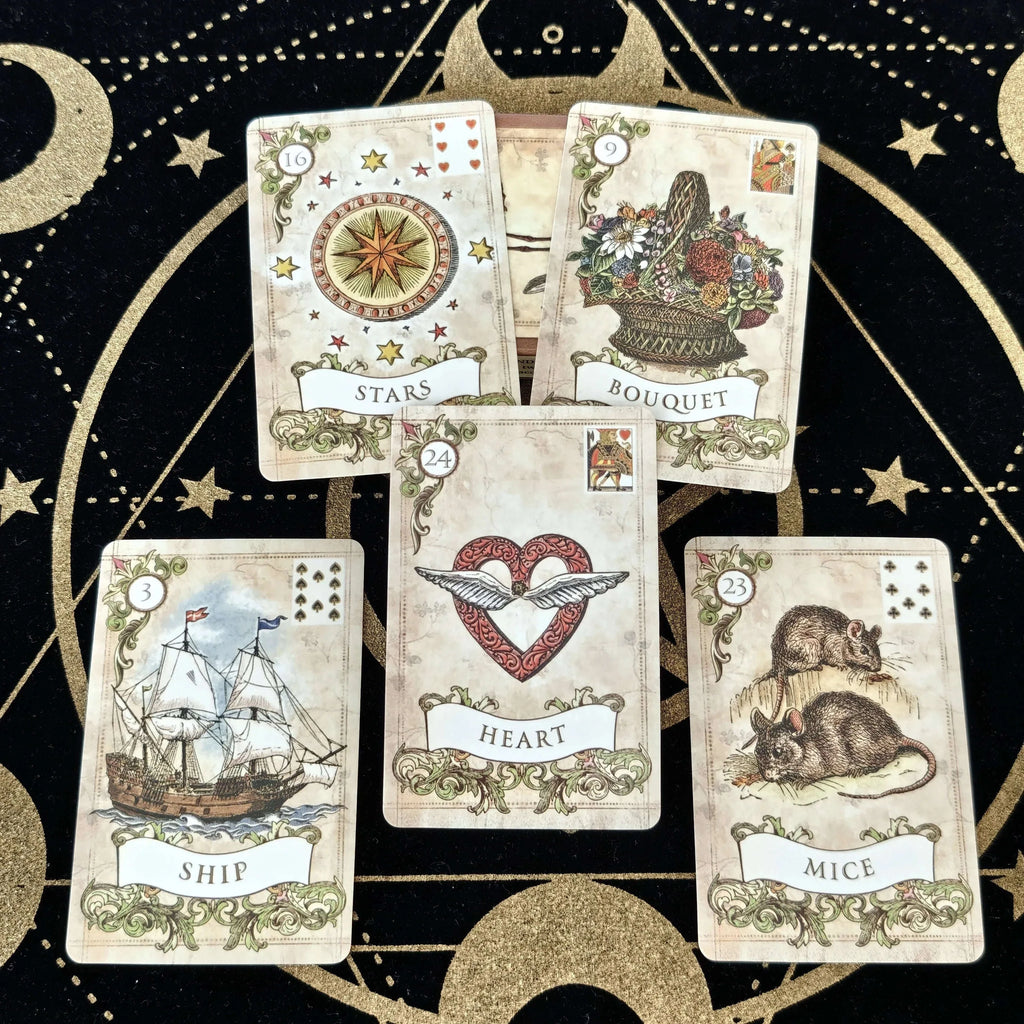 Old Style Lenormand Cards - 38-Card English Oracle Deck for Beginners and Divination